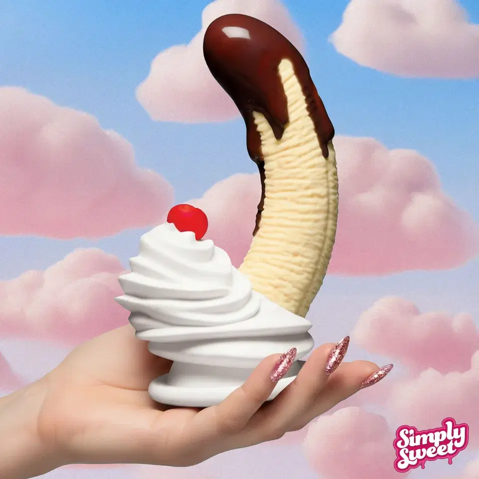 Chocolate Dipped Banana Split Premium Silicone Dildo