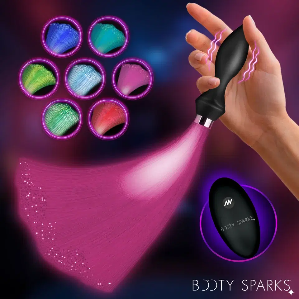 Vibrating Silicone Optical Fiber Butt Plug