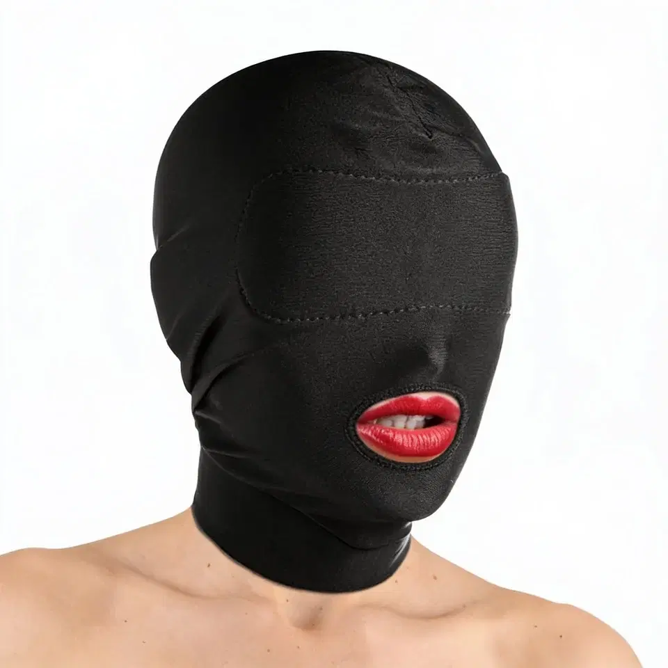 Disguise Open Mouth Hood with Padded Blindfold