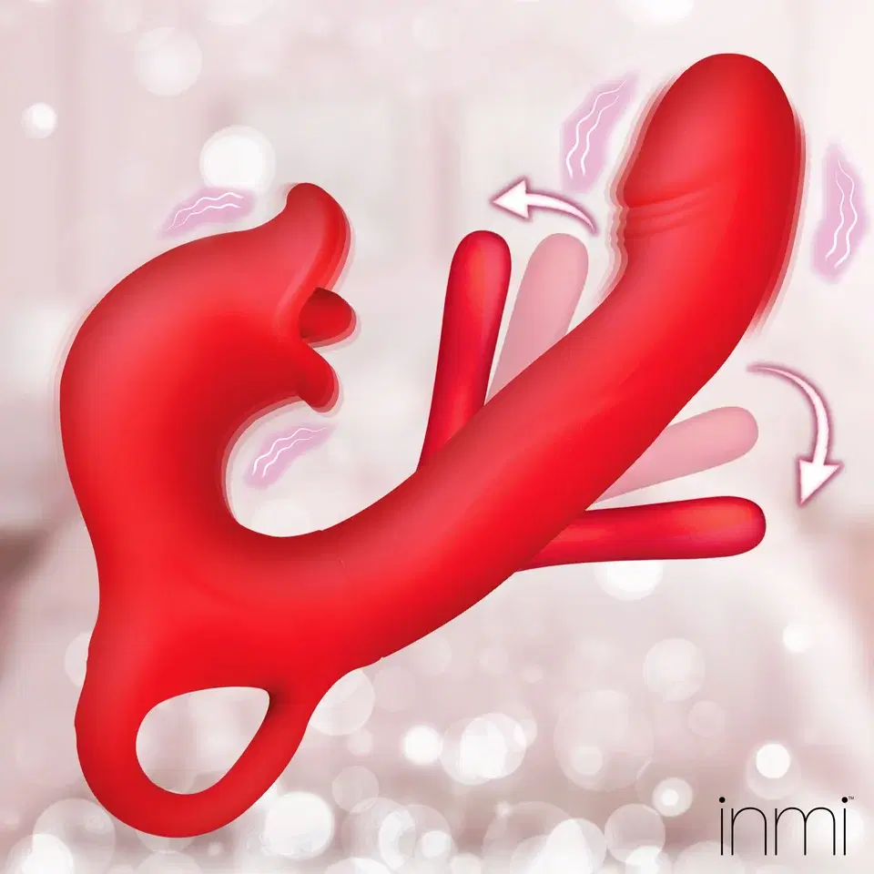 Kissing and Flicking Silicone Vibrator
