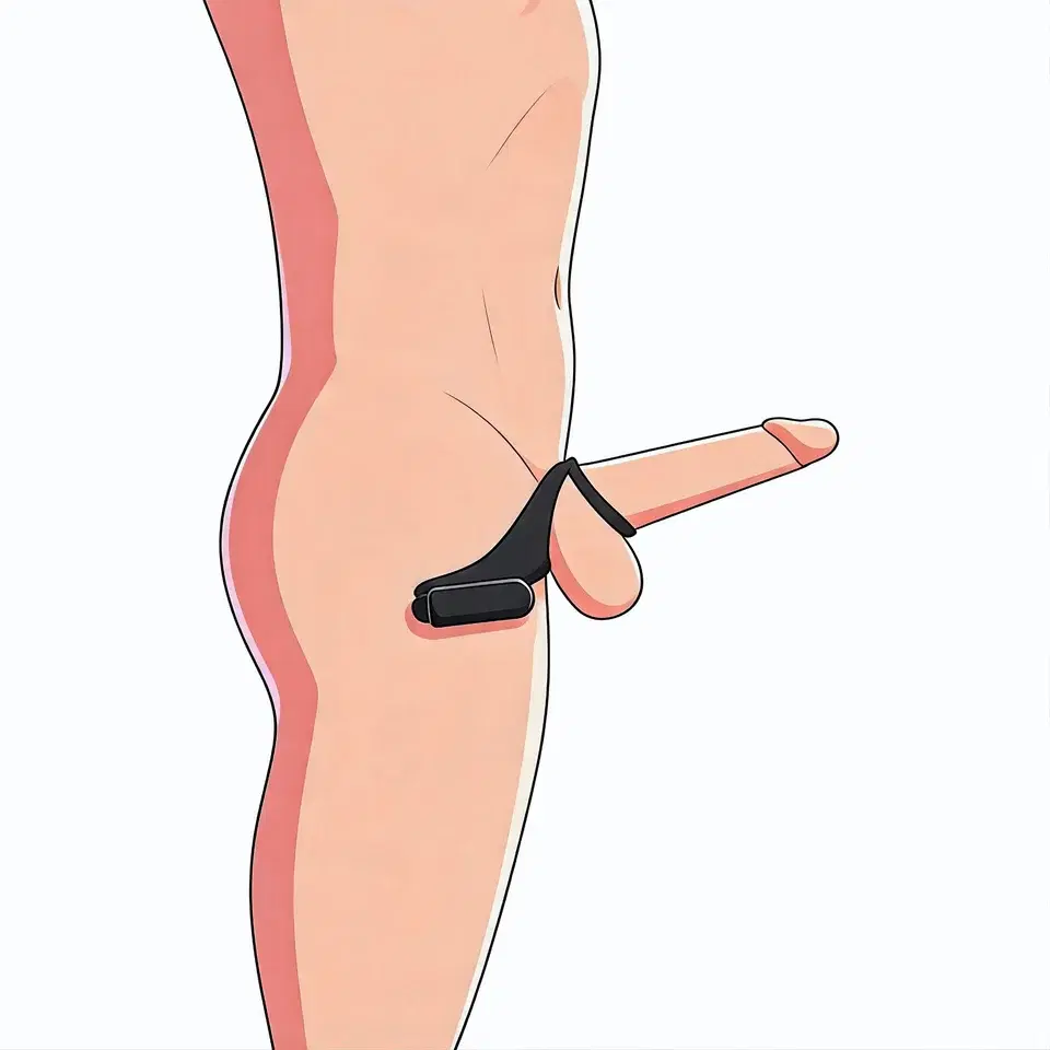 7X Silicone C-Ring with Vibrating Taint Stimulator