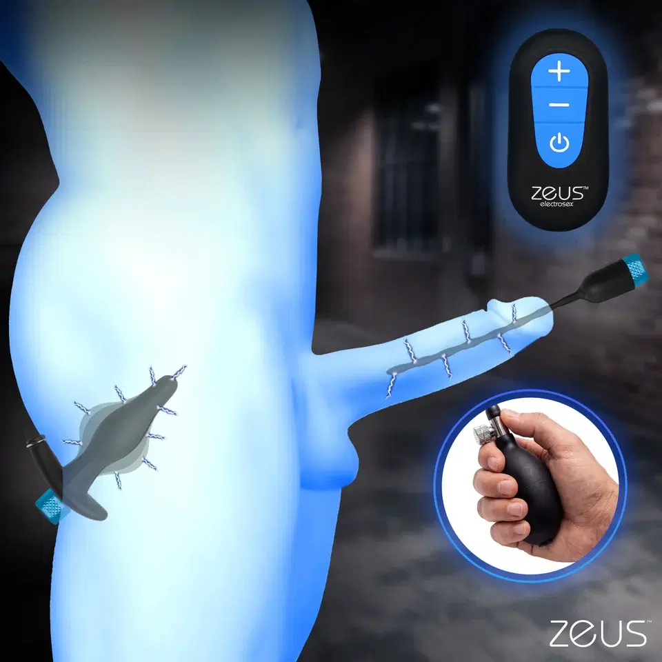 Inflatable Anal Plug and Urethral Sound E-Stim Kit