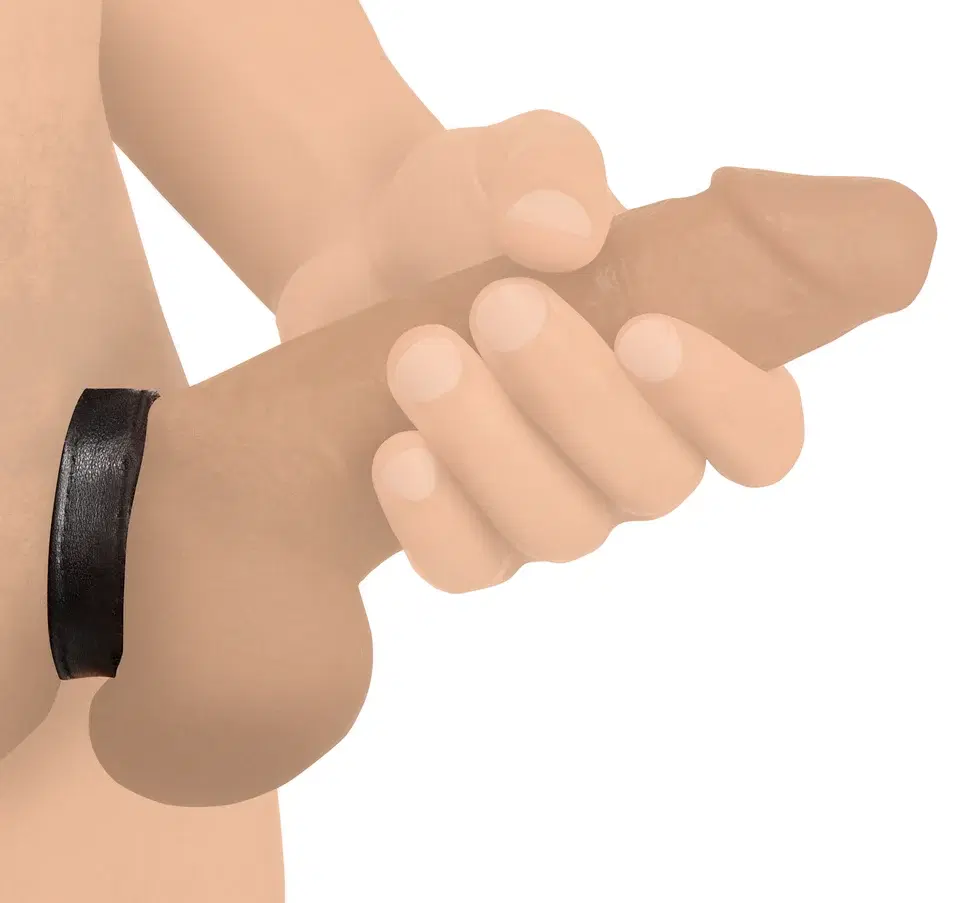 Leather and Velcro Cock Ring