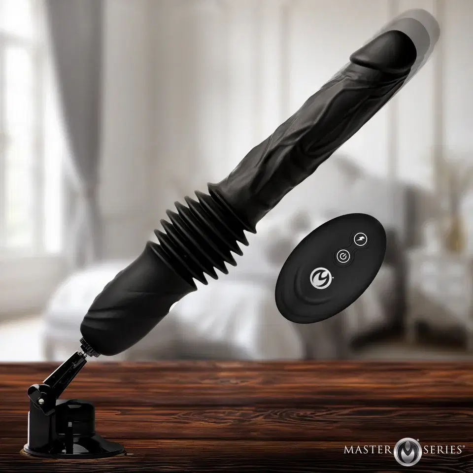 Double Pounder Silicone Vibrating Dildo Thruster
